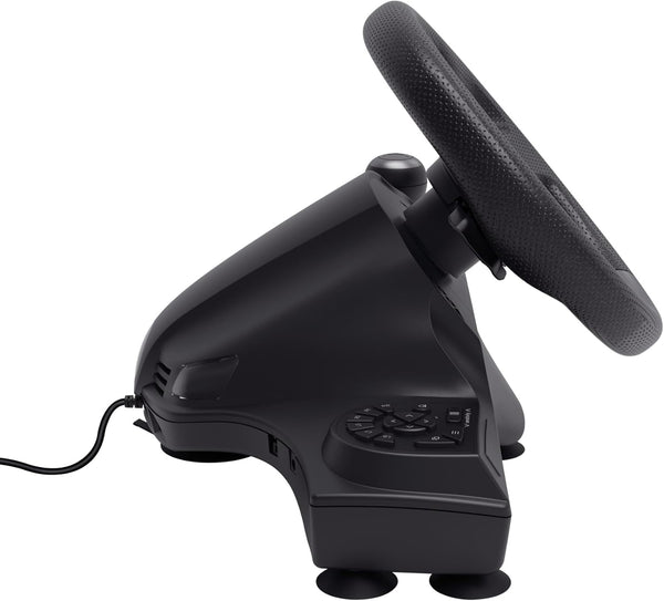 Trust GXT 289 Steering Wheel for Gaming PC, Xbox Series X/S, PS4, Nintendo Switch, Racing Wheel with Pedals, Paddle Shifters, Gear Stick, Vibration Feedback, for Farming Simulator / F1 / Gran Turismo