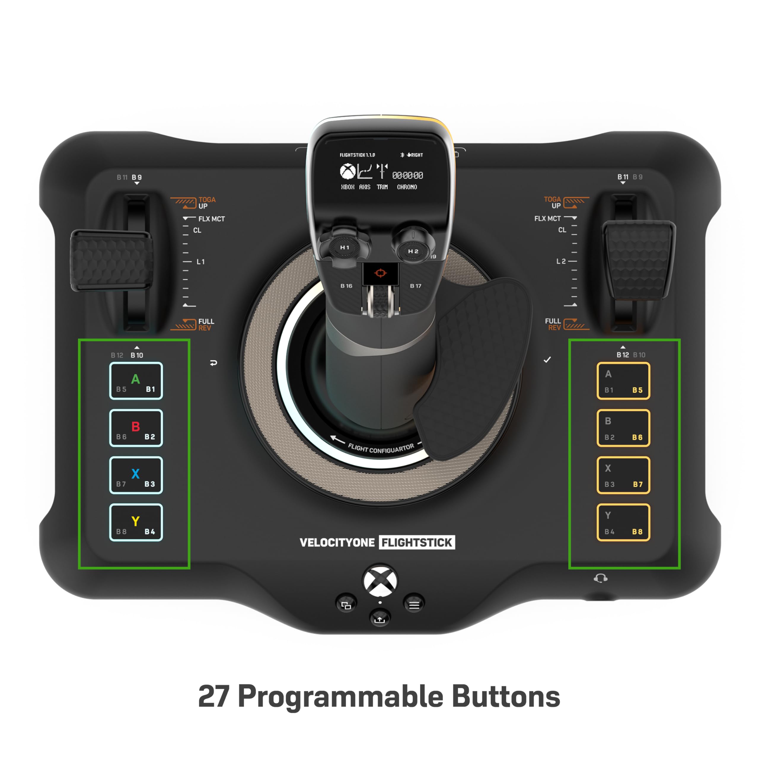 Turtle Beach VelocityOne Flightdeck - Universal HOTAS Simulation Joystick & Throttle with Touch Display, Stick Mounted HUD and Contactless Sensors for Air and Space Combat on Windows 10 & 11