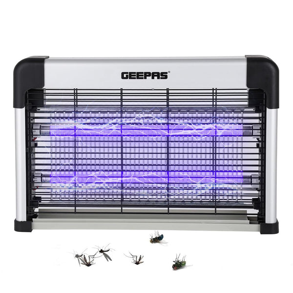 Geepas Electric Fly Killer & Bug Zapper | Powerful UV Light Indoor Insect Trap for Flies, Mosquitoes, Wasps | 50M² Coverage | Odourless & Low Noise | Plug-in Eco-Friendly Pest Control 20W