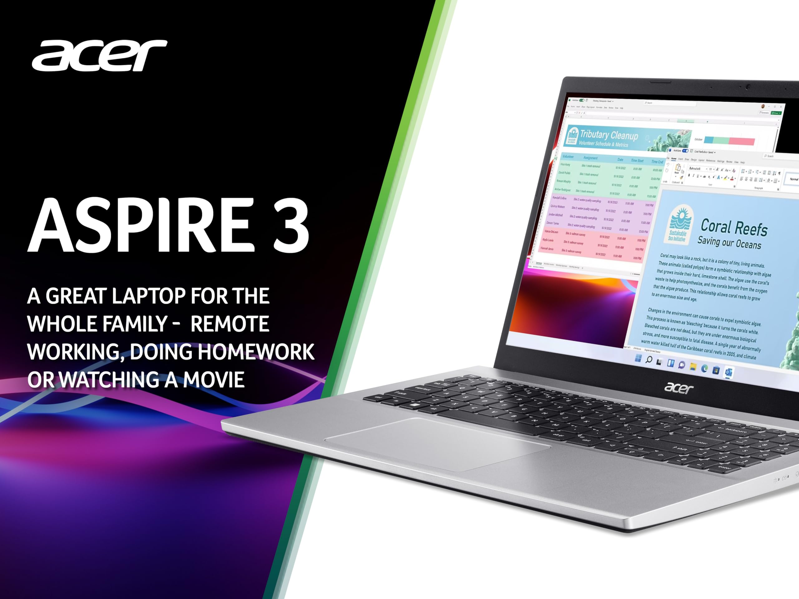 Acer Aspire Go 15 AG15-42P Laptop - AMD Ryzen 7 5825U, 16GB, 1TB SSD, Integrated Graphics, 15.6 Inch Full HD, Windows 11, Silver