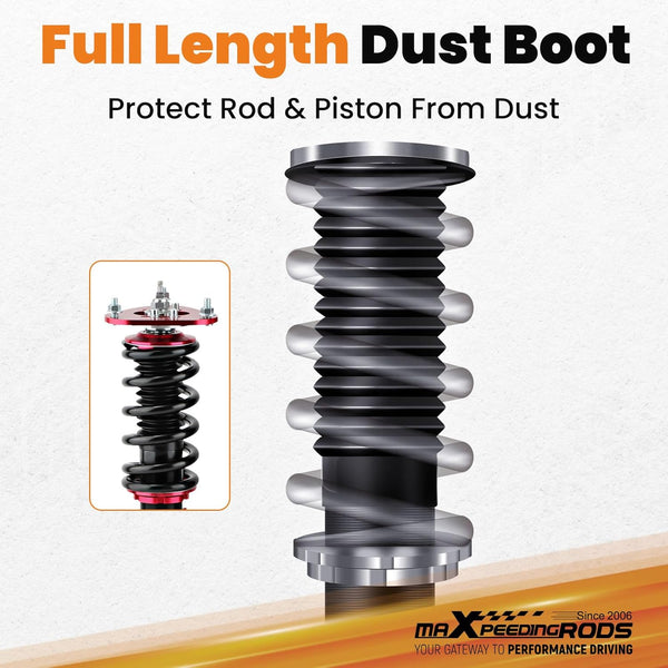 maXpeedingrods Coilovers Suspension Kit Performance Coilover for Toyota Celica 2000-2006 ZZT230 ZZT231 GT 1.8 VVT-i Coil Shock Strut Adj. Height