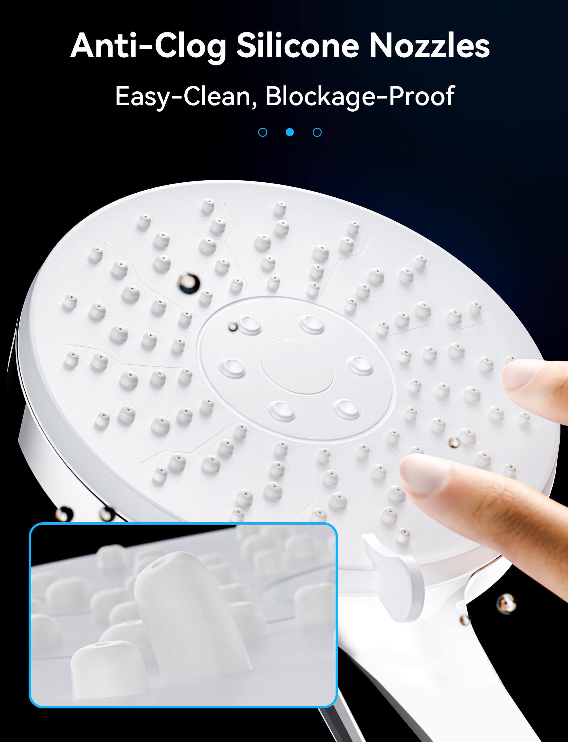 Magichome High Pressure Shower Head and Hose, 5 Spray Modes Shower Head with 1.5m Hose, Large Powerful Flow Handheld Showerhead for Low Water Pressure