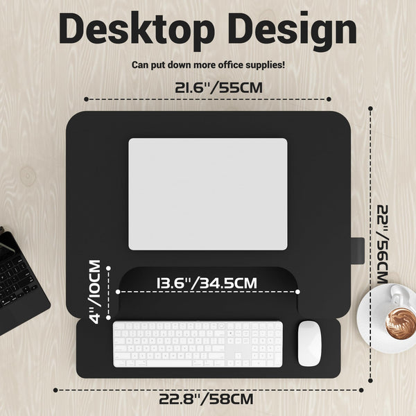 ERGOMAKER Standing Desk Converter, 36"/91cm Wide Height Adjustable Quick Sit to Stand Up Desk Riser for Dual Monitor