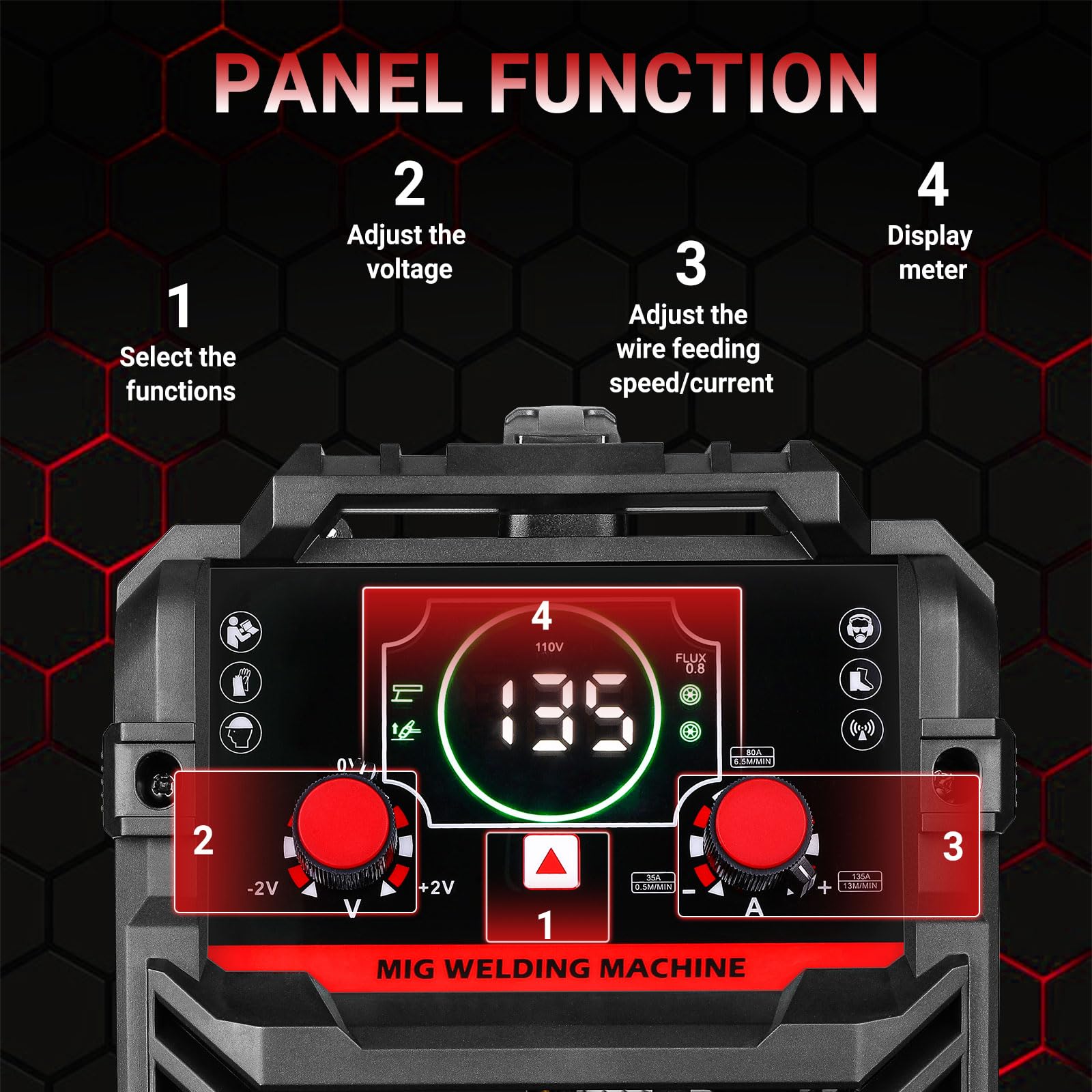 MIG Welder 135Amp: DEKO 220V Flux Core MIG/Lift TIG/Stick 3-in-1 Welding Machine IGBT Inverter Portable Kit with Welding Gun, Wire