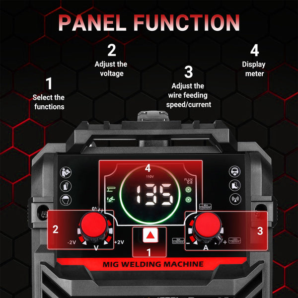 MIG Welder 135Amp: DEKO 220V Flux Core MIG/Lift TIG/Stick 3-in-1 Welding Machine IGBT Inverter Portable Kit with Welding Gun, Wire