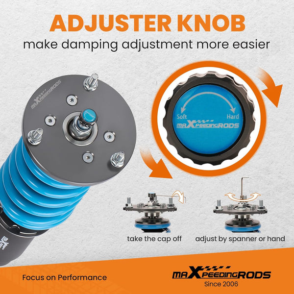maXpeedingrods Performance Coilovers for BMW Z4 E85 2.5i 3.0 E86 03-08 Coupe Convertible Lowering Suspension