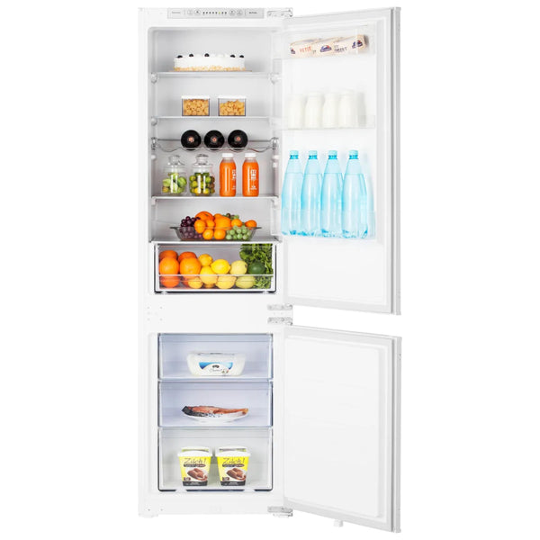 Teknix FFH1825WB 55cm Freestanding 50/50 Fridge Freezer - 256 Litre Capacity - Total No Frost - Non-plumbed Water Dispenser - Black, H182.5 x W55 x D56.2 (cm)