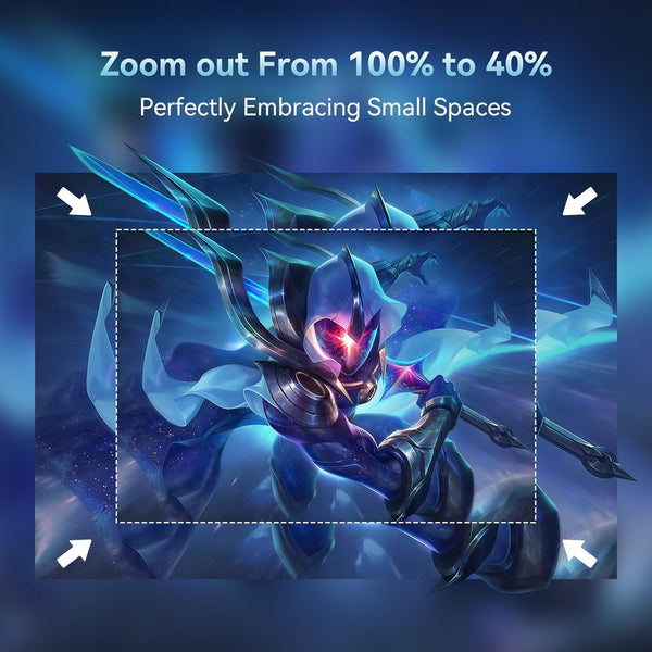 Mini Projector with WIFI 6 and Bluetooth, 4K 1080P Support Portable Projector 200'' Screen Movie Projector Auto Keystone Compatible for Laptop, PC, Smartphone