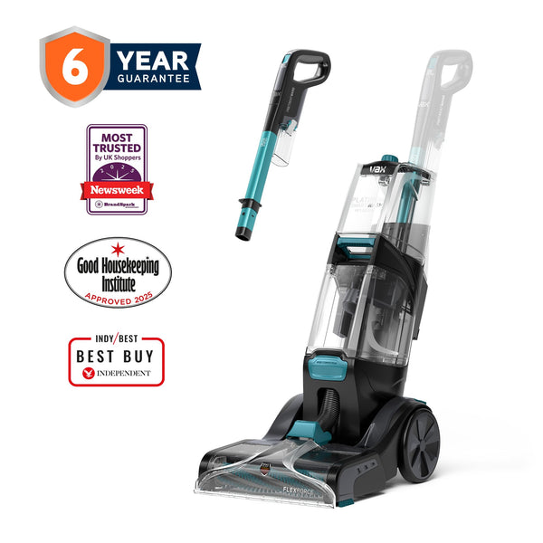 Vax Smartwash Pet-Design Carpet Cleaner | Kills 99% of Bacteria | Pre-treatment Wand – CDCW-SWXP, Grey, White and Teal