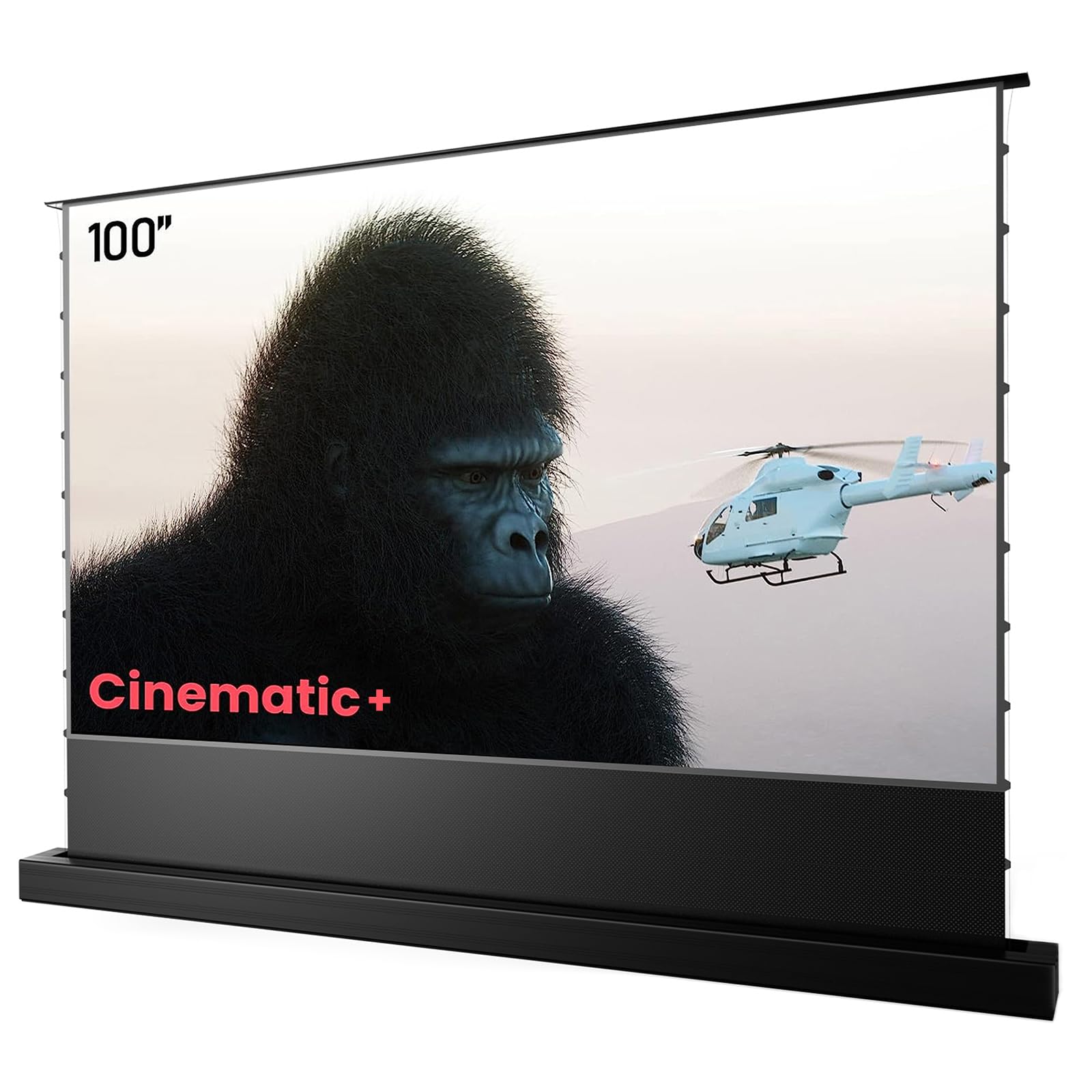AWOL VISION 120" Motorized Floor Rising Projector Screen for Ultra Short Throw Projector,Tension Floor Stand Screen for Home Theater, 4K/8K Ultra HD, 95% Ambient Light Rejecting, Active 3D-ALR-F220C