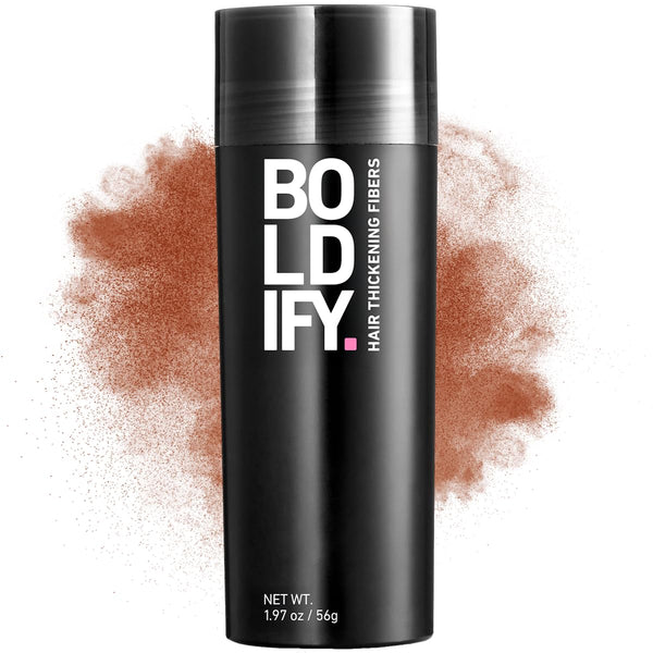 BOLDIFY Hair Fibres (56g) - Fill In Thinning and Fine Hair for an Instantly Fuller, Thicker Look - 14 Shades for Women and Men - Medium Brown