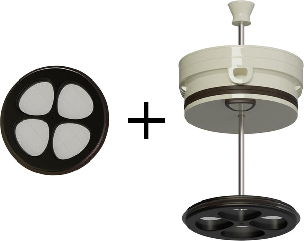 Heemburg French Press Coffee Maker Cafetiere Thermo Double Wall Insulated Vacuum Stainless Steel Manual Brewer (White)