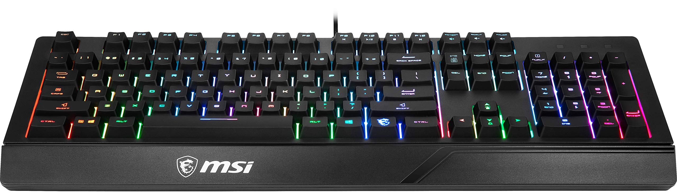 MSI Vigor GK71 Sonic Mechanical Gaming Keyboard (UK Layout) - MSI Sonic Red Switches (Linear), Ergonomic Keycaps, Anti-slip Base, Per-key RGB Mystic Light, USB 2.0 - Full-Sized