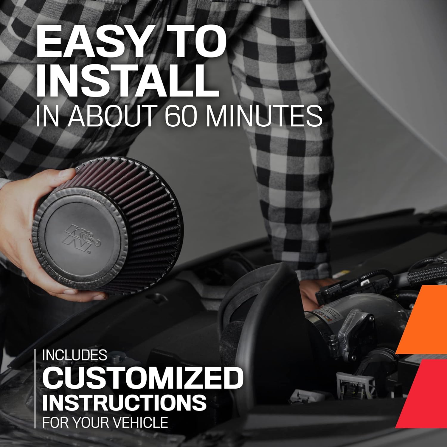 K&N Cold Air Intake Kit: High Performance, Increase Horsepower: Compatible with 2006-2008 HONDA (Ridgeline) 77-3515KP