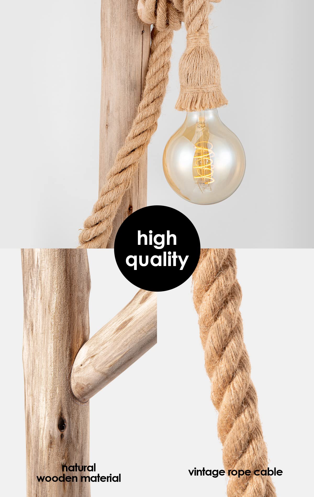 Home Sweet Home Country House Table Lamp Maritime | 23/23/60 cm | Bedside Lamp | Suitable for E27 LED Bulbs | with Cable Switch | Suitable for Living