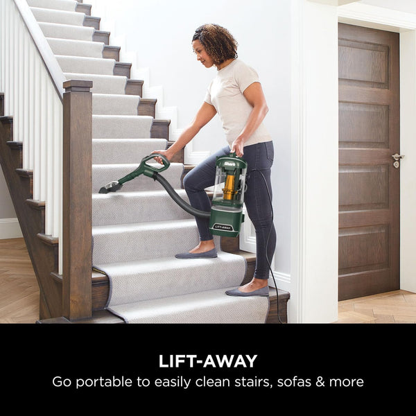 Shark Corded Upright Vacuum Cleaner 1.1L with Anti Hair Wrap Technology, LED Headlights, Lift-Away, Anti-Allergen, 8m Cord, 750W, 2 Attachments, Royal Grey, NZ691UK