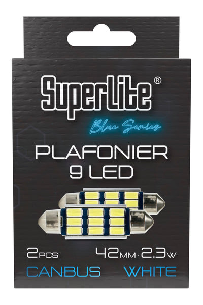 Superlite Set of 2 T10 Bulbs with 18 Leds from the Blue Series range. CanBus Technology and 6500K Colour Temperature. Ideal for Car and Truck.