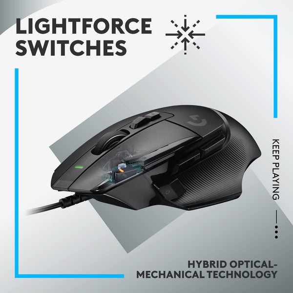 Logitech G G502 X PLUS LIGHTSPEED Wireless RGB Gaming Mouse - Optical mouse with LIGHTFORCE hybrid switches, LIGHTSYNC RGB, HERO 25K gaming sensor, compatible with PC - macOS/Windows - Black