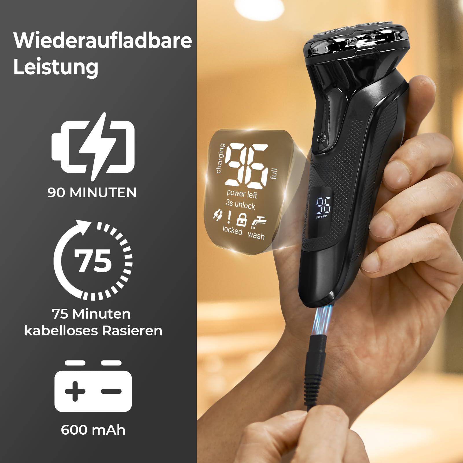 Head Shaver for Bald Men: Electric Bald Razor-7D Wet/Dry Shaving-Professional Grooming Kit for Balder-Rechargeable Head Shavers for Scalp/Face/Beard -Close Shave