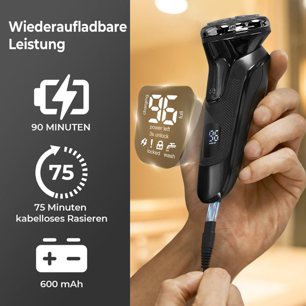 Head Shaver for Bald Men: Electric Bald Razor-7D Wet/Dry Shaving-Professional Grooming Kit for Balder-Rechargeable Head Shavers for Scalp/Face/Beard -Close Shave