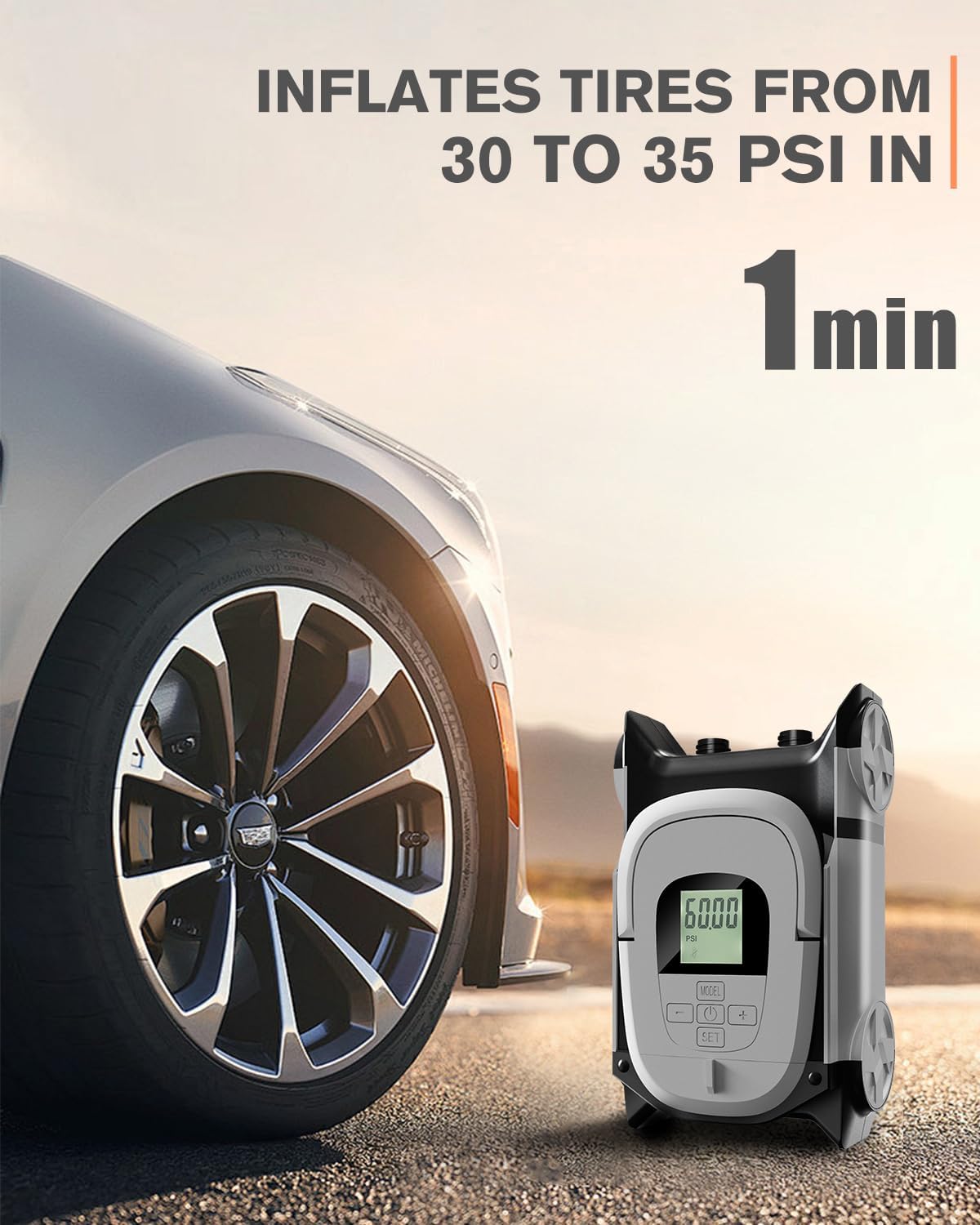 GICLE Paddle Board Pump Electric,60PSI Sup Electric Pump DC12V,Dual Stage Air and Auto-Off Inflation/Deflation for Paddle Board,Portable Boat,Car,Bicycle,Motorcycle