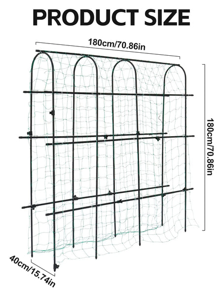 6?6 Feet Garden Trellis for Climbing Plant, Kalolary Large Garden Cucumber Trellis U-Frame Vegetable Beans Fruit Grow Trellises Rustproof Metal Plant
