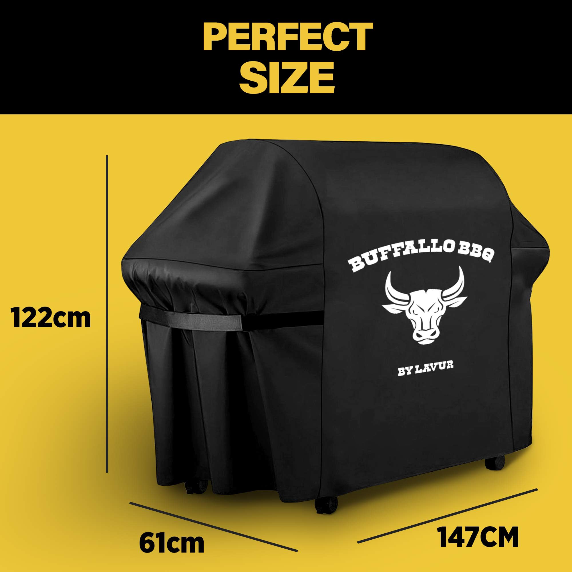 Buffalo BBQ Premium Grill Cover - Waterproof Cover for the Grill - Weatherproof All Year Round - Universal Size
