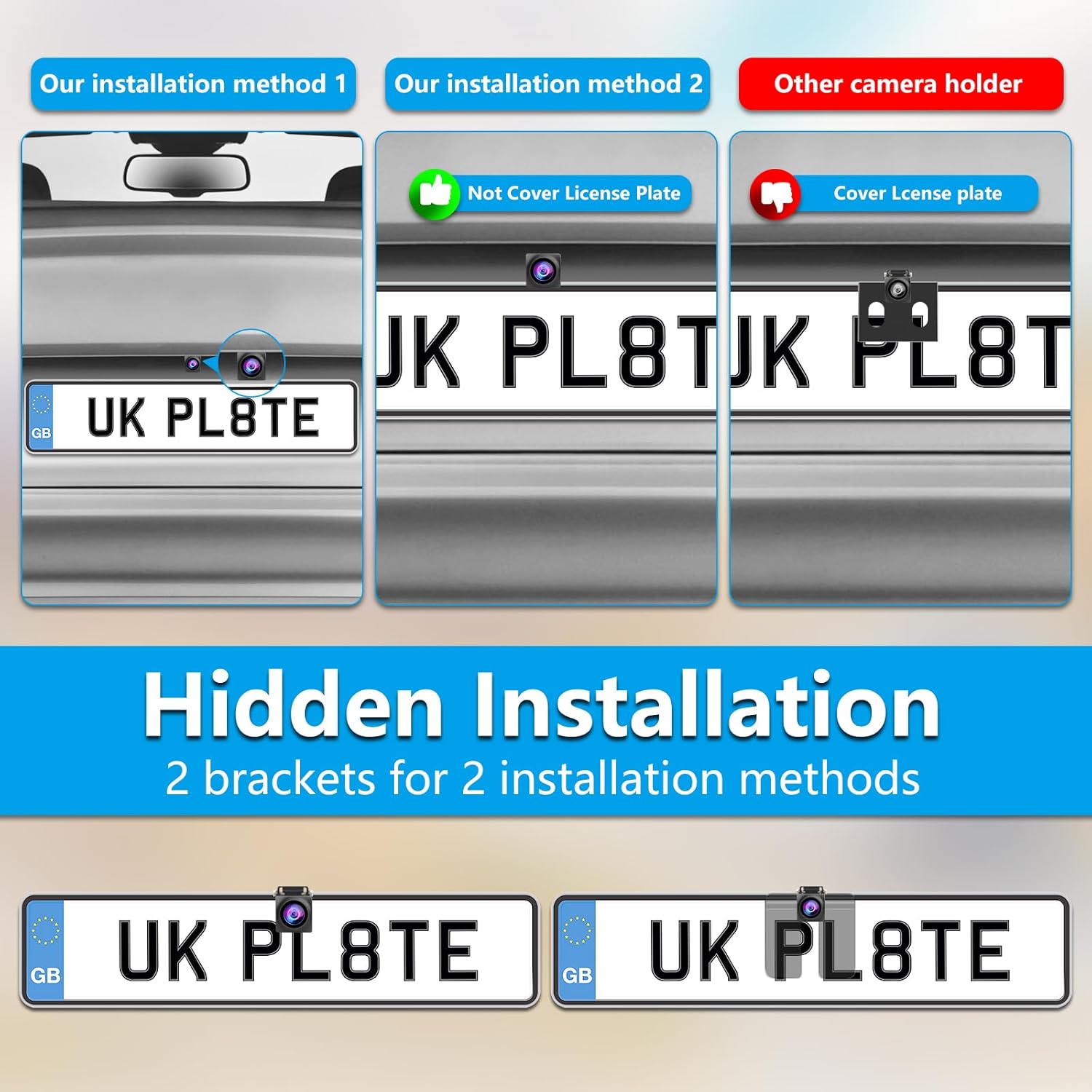 【2025 Upgrade】Reversing Camera Kit AHD 1080P Reverse Camera Kit Rear View Camera with 4.3'' LCD Monitor Reverse Camera for Van,Car,Truck,Pickup,SUV Waterproof Night Vision DIY Parking Guide Lines