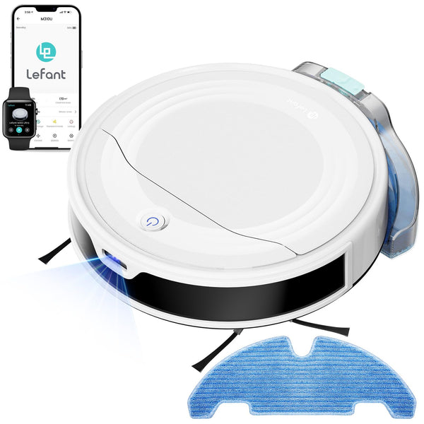 Lefant M210 Robot Vacuum Cleaner, 2200Pa Strong Suction, 7.8cm Thin 28cm DIA, Automatic Self-Charging Small Robotic Vacuums, Wi-Fi/App/Alexa Control, Ideal for Pet Hair Hard Floor and Carpet