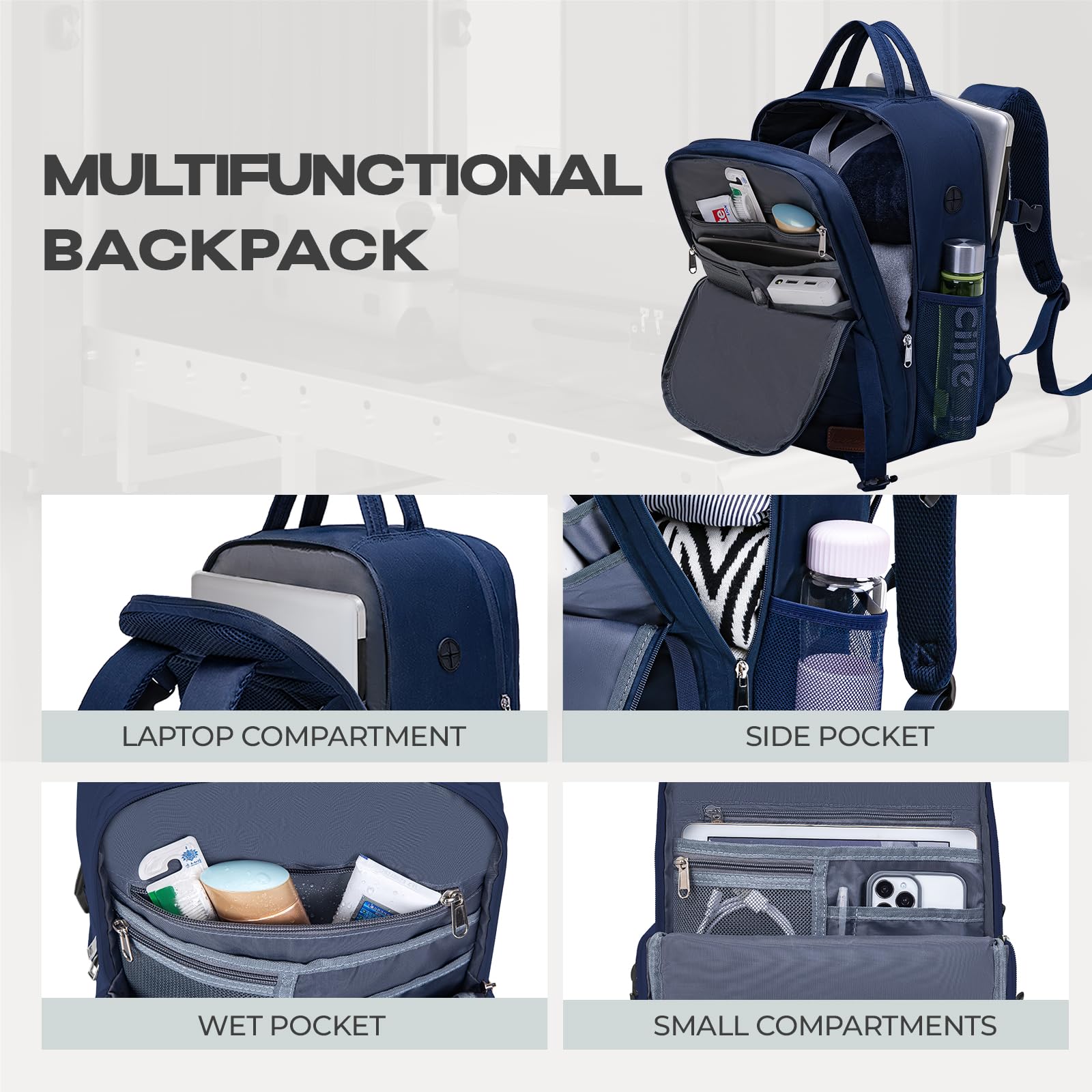 VMIKIV for Ryanair Cabin Bags 40x20x25 Underseat Carry On Bag,Small Travel Backpack Cabin Size for Men Women,Hand Luggage for Overnight, Weekend,Under Seat Casual Daypack for Airlines