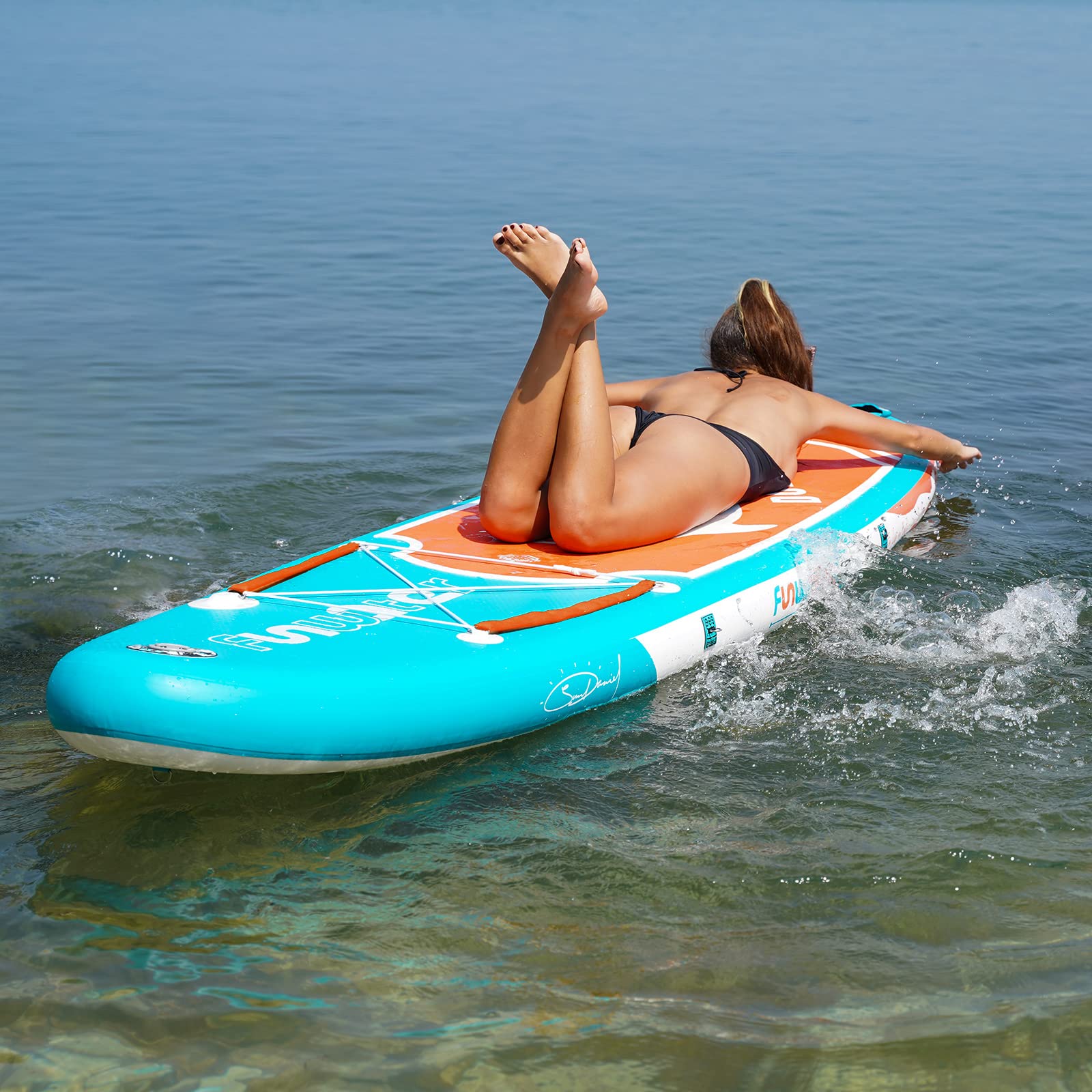 FunWater SUP Inflatable Stand Up Paddle Board 11'6"/11'/10'5" Ultra-Light with Inflatable Board,ISUP Accessories,Three Fins,Adjustable Paddle, Pump,Backpack, Leash,Waterproof Bag