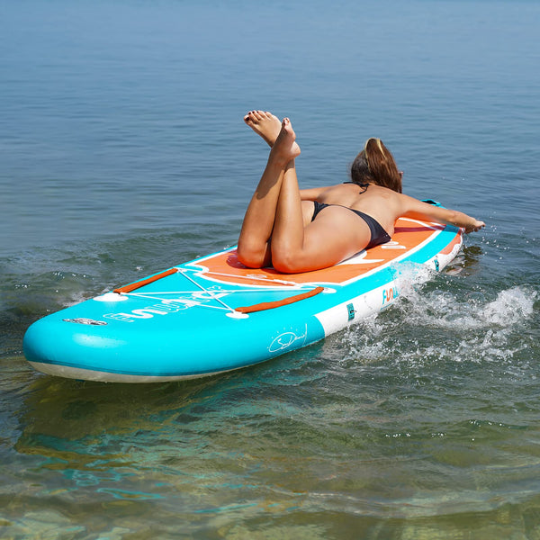 FunWater SUP Inflatable Stand Up Paddle Board 11'6"/11'/10'5" Ultra-Light with Inflatable Board,ISUP Accessories,Three Fins,Adjustable Paddle, Pump,Backpack, Leash,Waterproof Bag