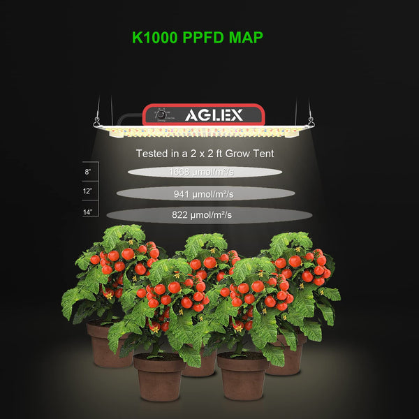 AGLEX K4000 LED Grow Light, 2024 Upgraded Grow Light with Daisy Chain & Dimmable, Full Spectrum Plant Grow Lights for Hydroponic Indoor Plants Seeding Veg Flower Growing Lamps 5X6 FT Grow Tent