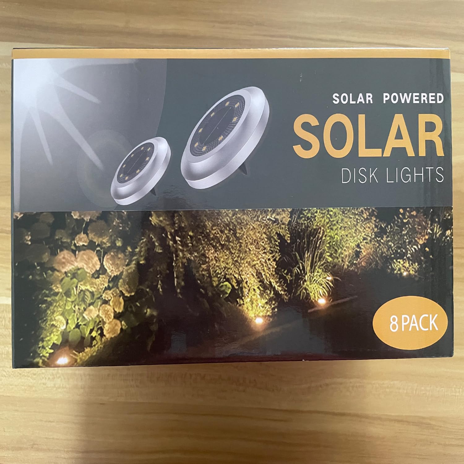 Solar Lights Outdoor Garden,600mAh Solar Ground Lights, 8 LED Solar Disk Lights for Garden Lawn Pathway Yard Landscape Walkway（8 Pack Bright White） ﻿