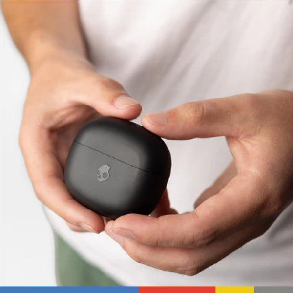 Skullcandy Rail Wireless Earbuds, Bluetooth Headphones, Noise Isolating Fit, Up to 42 Hours Battery, IP55 Sweat and Water Resistant, Microphone for iPhone Android - True Black