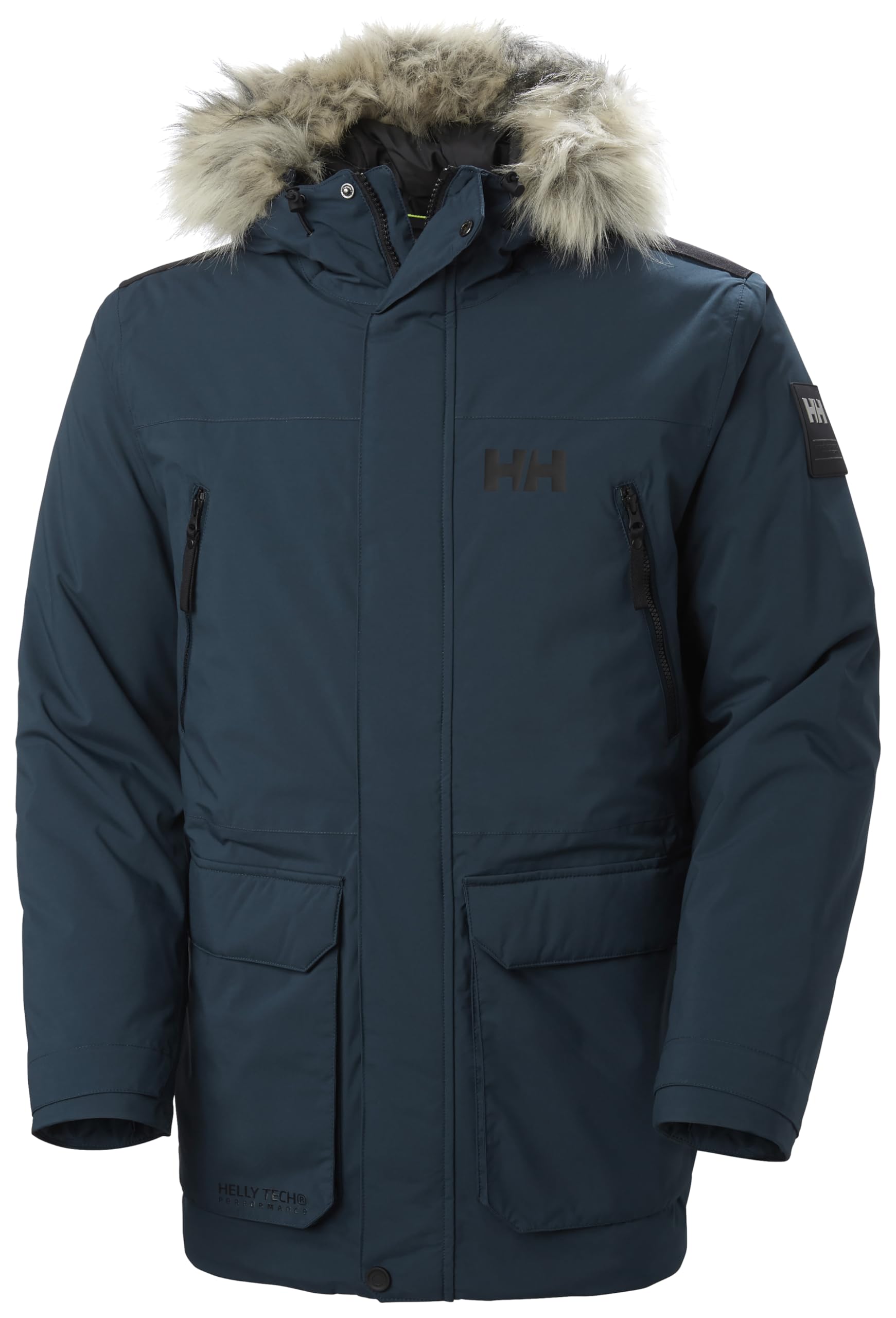 Helly Hansen Men's Reine Parka – Waterproof Insulated Parka with Adjustable Hood and Reflective Details