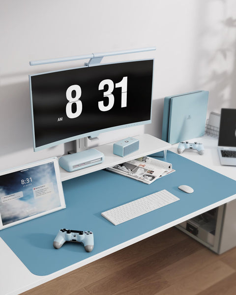 MOLMO Non-Slip Desk Mat, Waterproof Desk Pad Table Protector, Easy Clean Laptop Mat Large Mouse Pad Leather Writing Mat with Suede for Office /Home/Decor (Light Green, 60 x 35 cm)