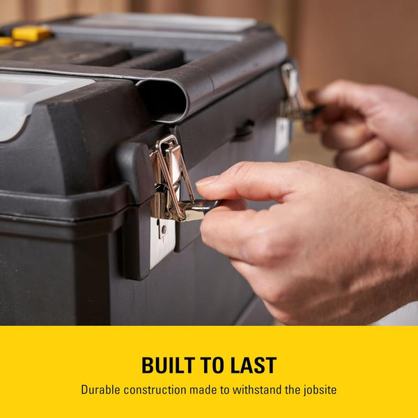 STANLEY Mobile Work Centre Toolbox, 2-in-1 Rolling Workshop with Stackable Units, Removable Toolbox, and Swivel Storage Carousel, 1-93-968