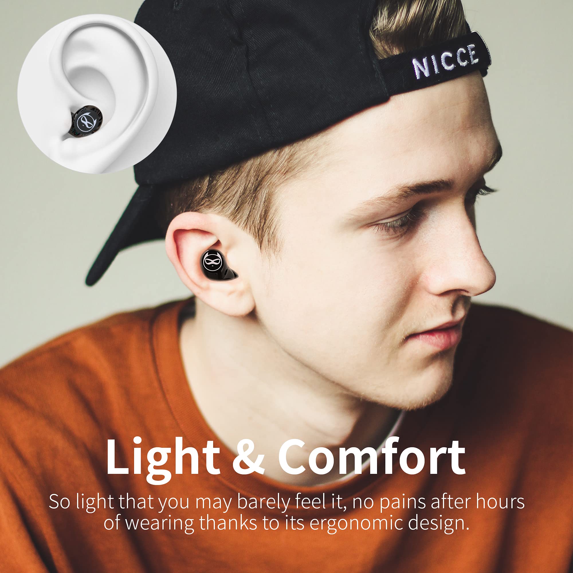 Earbuds for Kids Cute Design in-Ear Wireless Earphones for Kids Boys Adult Bluetooth 5.3 Waterproof Sport Stereo Headphones with Mic for Phone