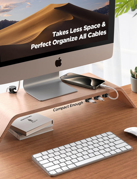 JOYROOM 6 Pack Cable Tidy Clips Cord Organiser Magnetic Cable Management Self Adhesive Wire Holder for Desk, Nightstand, Charging Cables, HDMI, USB, Audio Cable, Office, Home, White