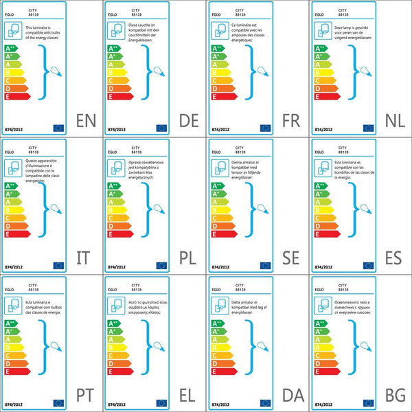 EGLO 88139 E27 Stainless Steel Outdoor Wall Light City