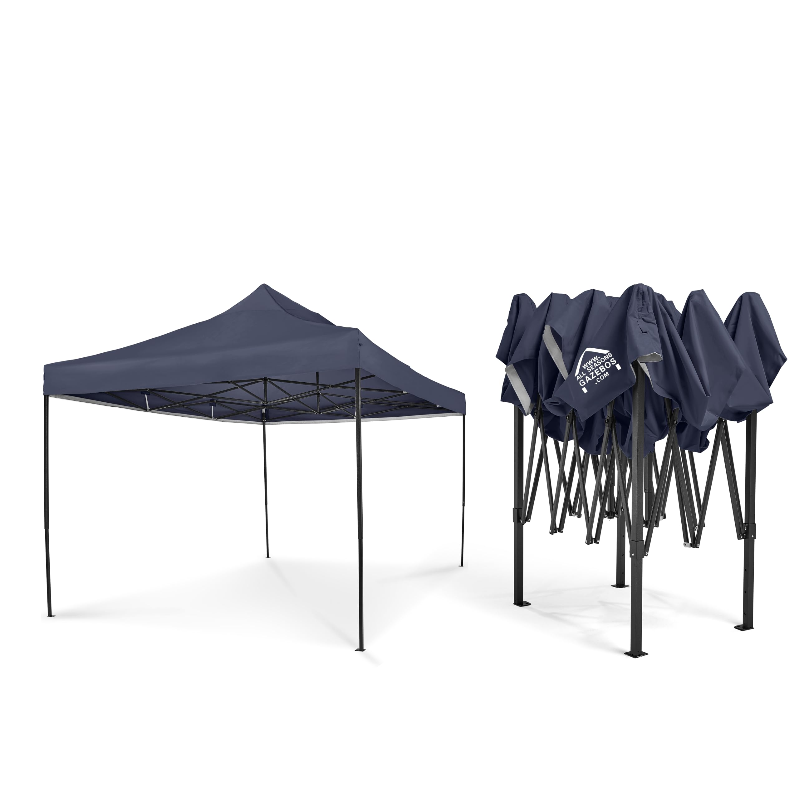 All Seasons Gazebos 3x4.5 Fully Waterproof Pop up Gazebo With Accessories - Metallic Grey