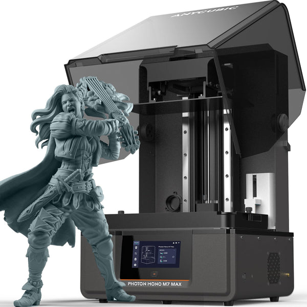 ANYCUBIC Photon Mono M7 Resin 3D Printer, 150mm/h Printing Speed, 10.1” 14K HD Mono Screen Resin Printer with Latest LighTurbo 3.0, Intelligent Assisted Printing System, Printing Size of 223*126*230mm