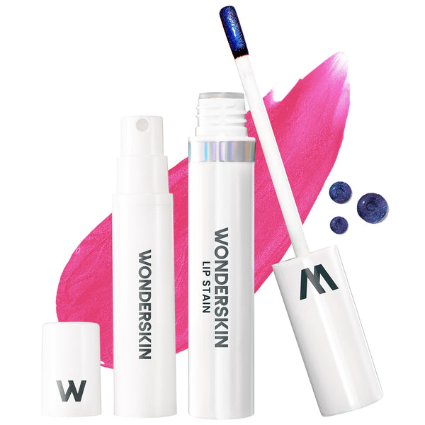 Wonderskin Wonder Blading All Day Lip Stain Peel Off Masque and Reveal Kit - Long Lasting, Waterproof Nude Lip Tint, Transfer Proof Natural Makeup Stain Kit (Whimsical)