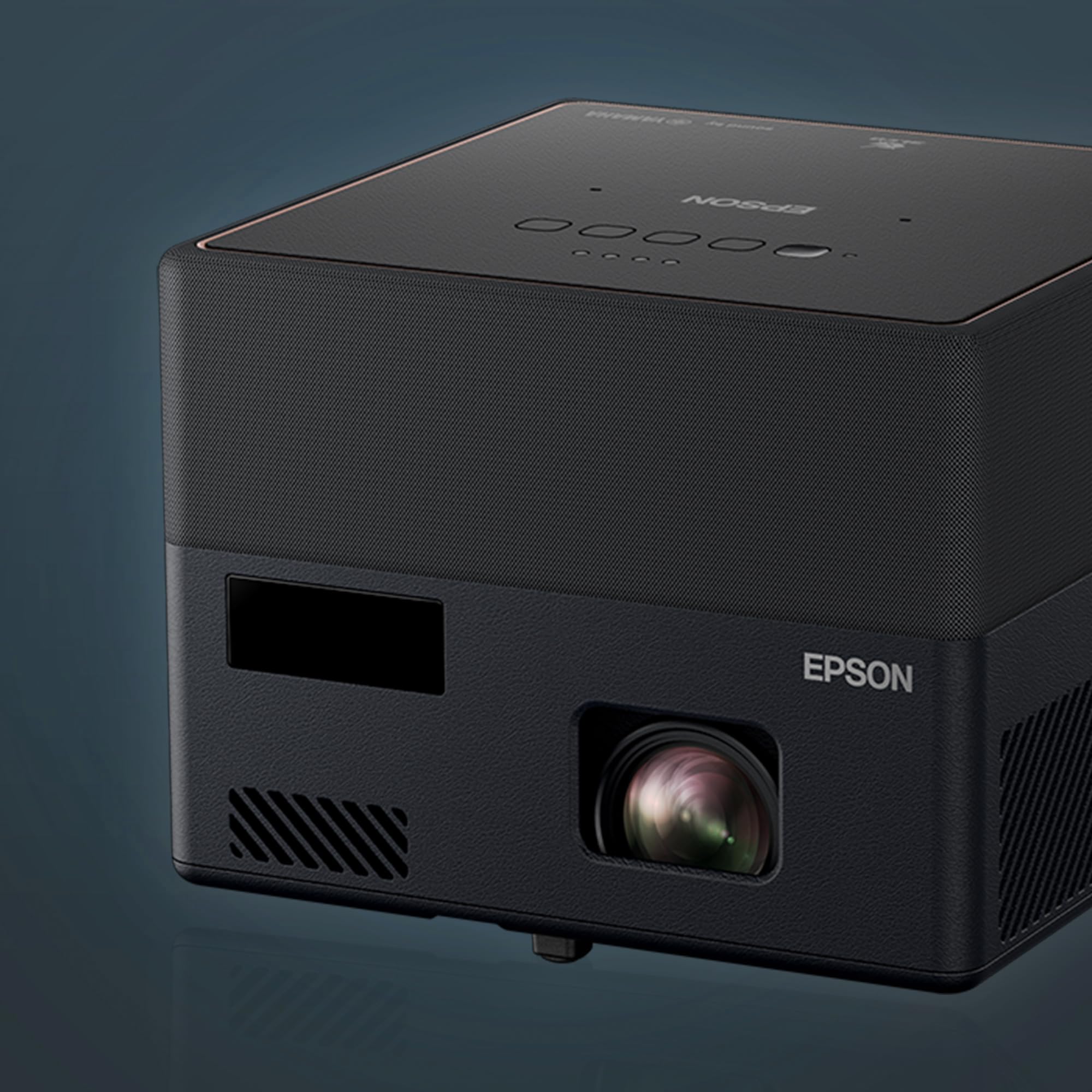 Epson EF-22N Mini Smart 3LCD Projector with Pan & Tilt Stand, Full HD,1000 Lumens,150 Inch Display with HDR, Google TV, Dolby Atmos Sound, Gaming & Home Cinema Laser Projector - Metallic Midnight Blue