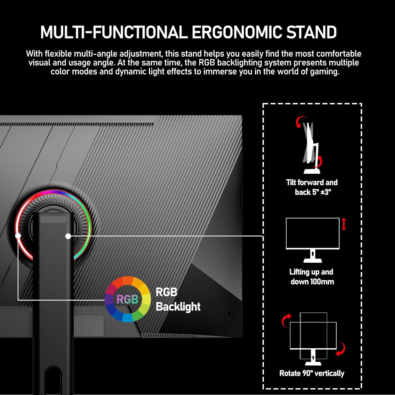 Gawfolk 34 Inch Ultrawide Curved 144Hz Gaming Computer Monitor 1500R PC Screen 21:9 UWQHD (3440x1440),Adaptive Sync,178° Viewing Angle,Display Port、HDMI 2.0, VESA75x75MM-Black