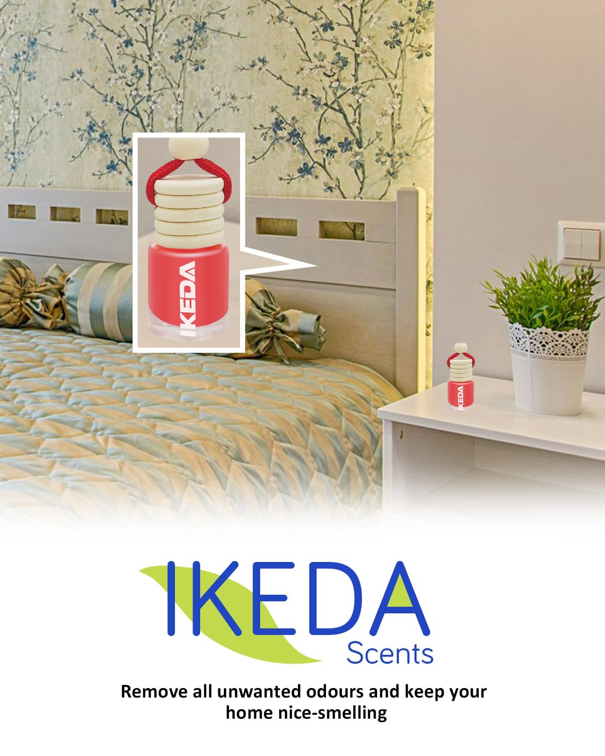 Ikeda scents Ikeda Car Air Fresheners | Automotive Hanging Pendant | Auto Perfume Diffuser with Real Oil | Strong and Long Last Fragrance | Fresh Smell Cover Odours | Car Accessories for Men Women