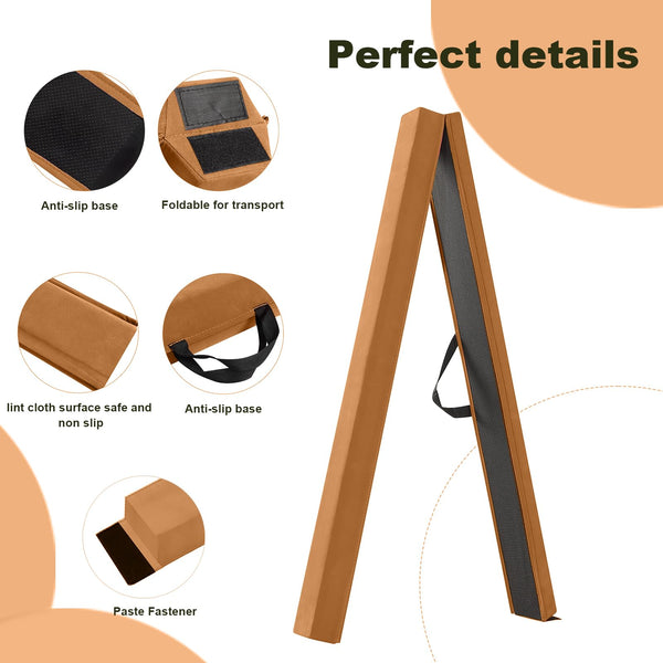 FBSPORT 270 CM Balance Beam, Gymnastics Balance Beam for Kids, Floor Balance Beam, Folding Gymnastics Beam for Training, Brown