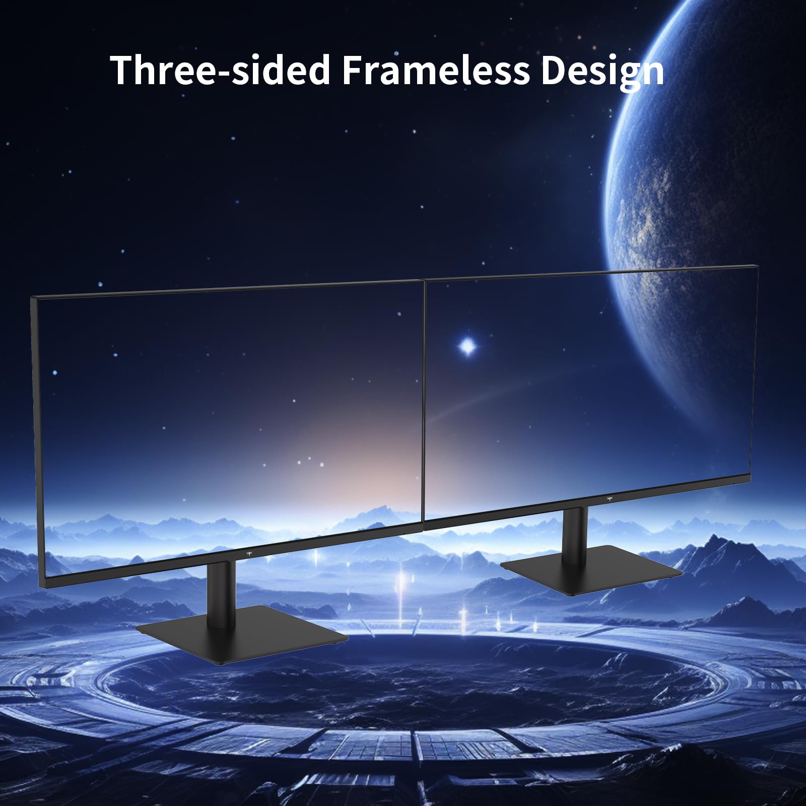 KTC Flat 32 Inch Monitor, QHD 1440P 2K@100Hz IPS Large Computer Monitor, Ultra Thin Bezels, Anti-Blue Light, HDR10, 103% sRGB, 86% DCI-P3, 350 Nits, 3ms MPRT, Adaptive Sync for Working and Gaming