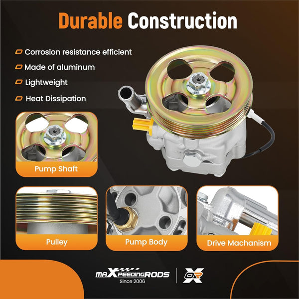 maXpeedingrods Power Steering Pump 34430FE040 for Subaru Impreza WRX 20.L 2.5L 2004-2007